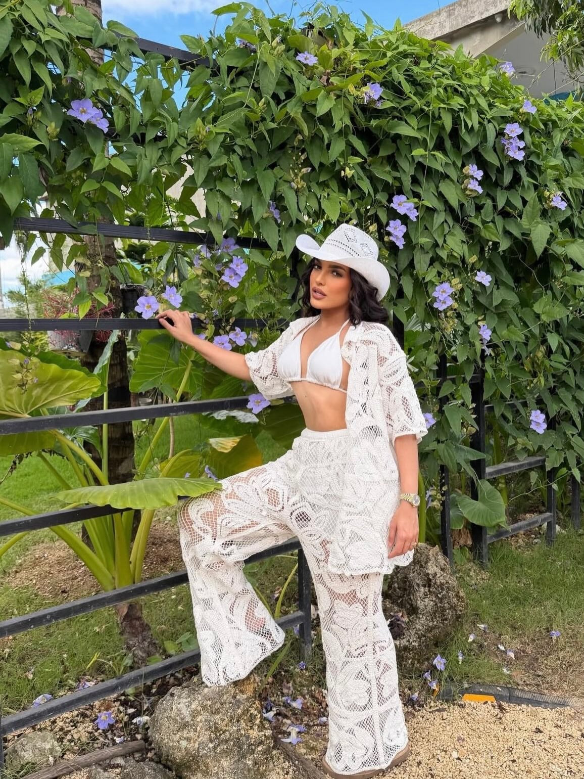 Leah conjunto coordenado de crochet