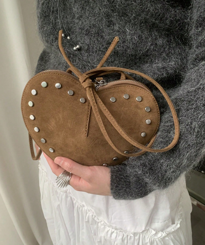 Esther Vintage Crossbody-veske i imitert semsket skinn