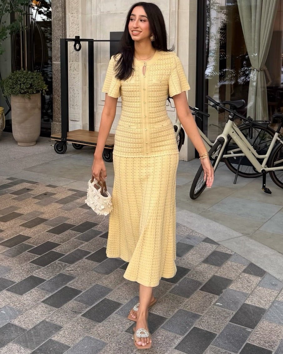 Rochie maxi tricotată cu paiete Sadie