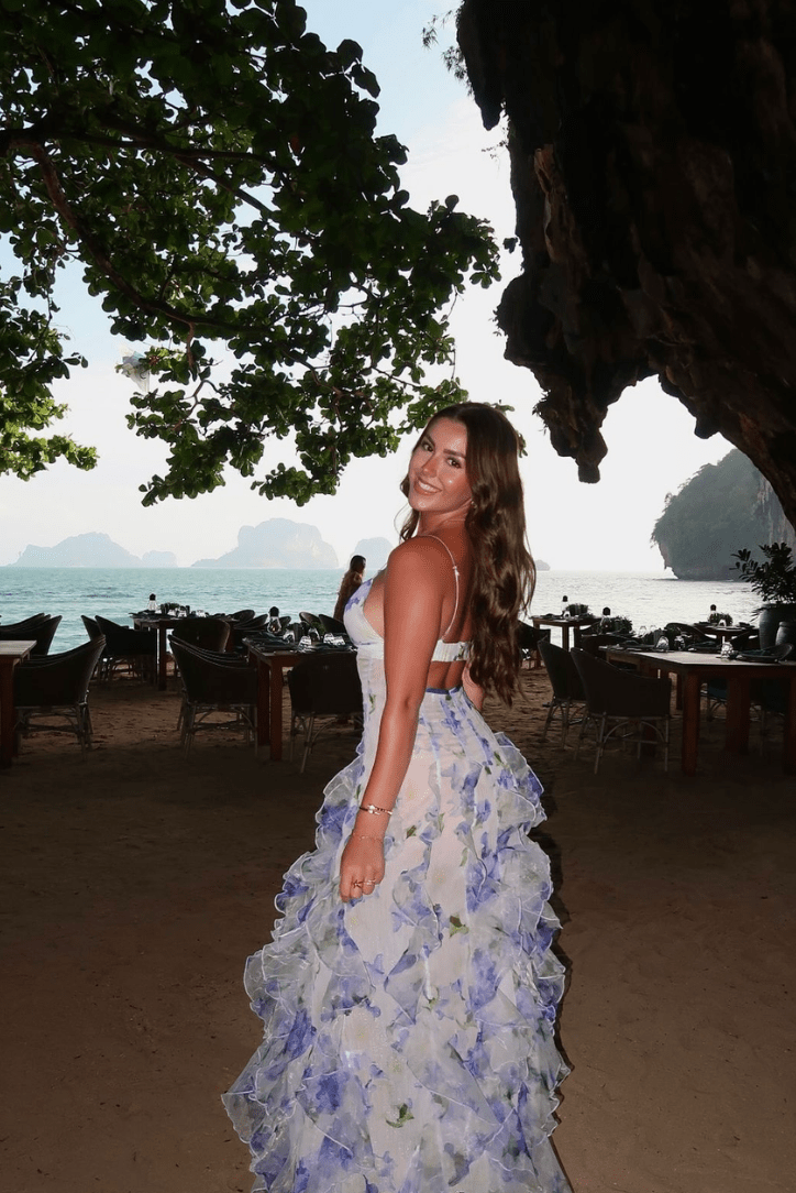 Robe longue à volants florale Winnie