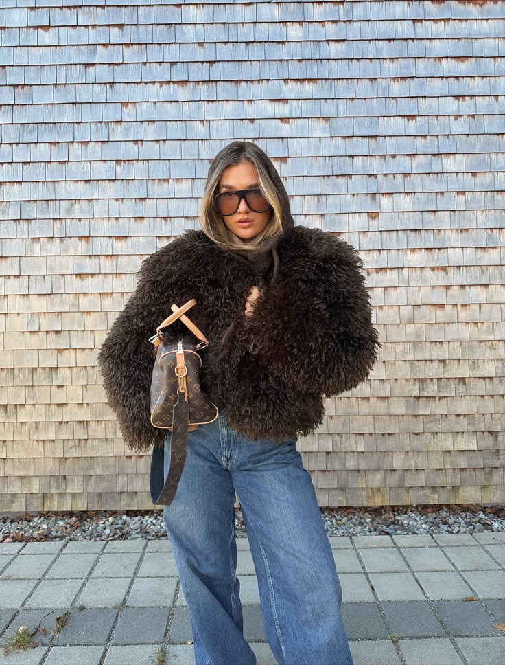 ZEYA Almira Fuzzy Faux Fur Coat
