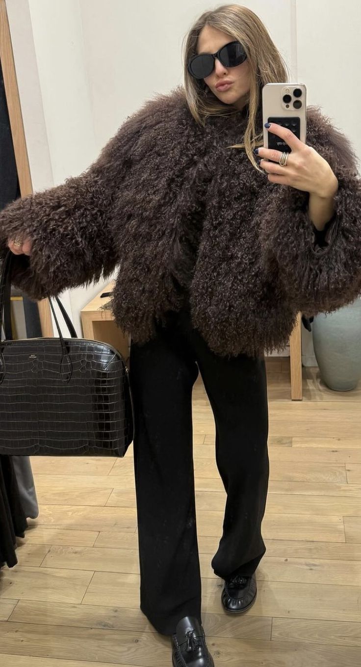 ZEYA Almira Fuzzy Faux Fur Coat