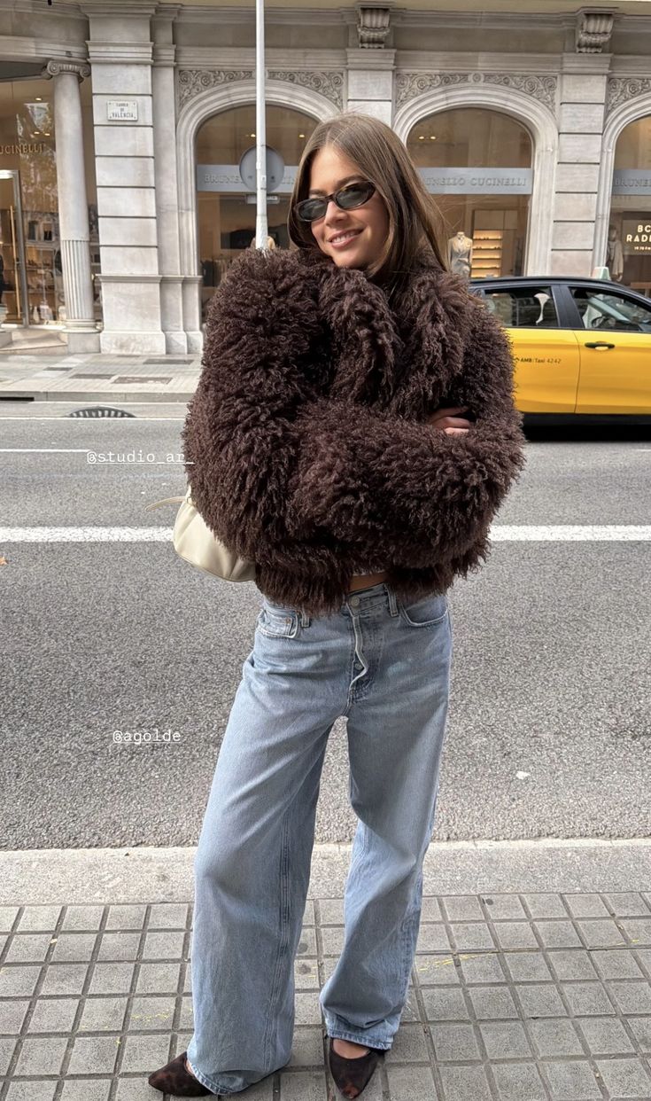ZEYA Almira Fuzzy Faux Fur Coat