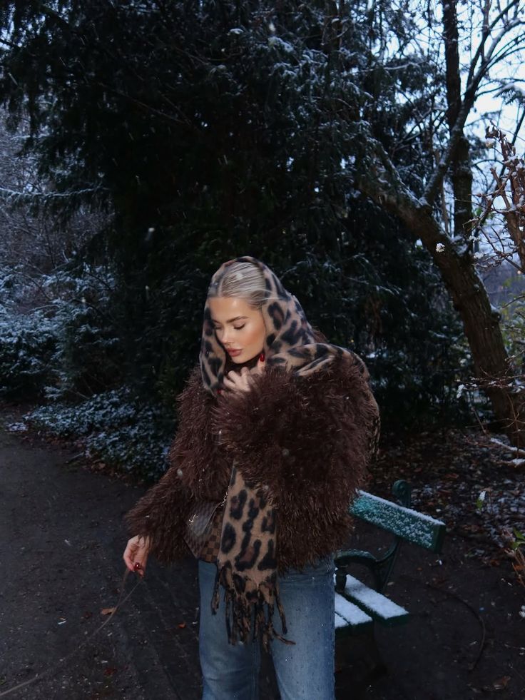 ZEYA Almira Fuzzy Faux Fur Coat