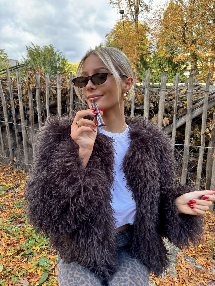 ZEYA Almira Fuzzy Faux Fur Coat