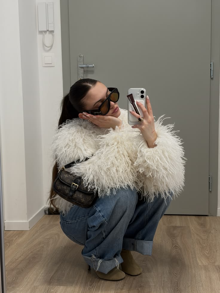 ZEYA Almira Fuzzy Faux Fur Coat