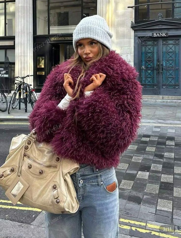 ZEYA Almira Fuzzy Faux Fur Coat