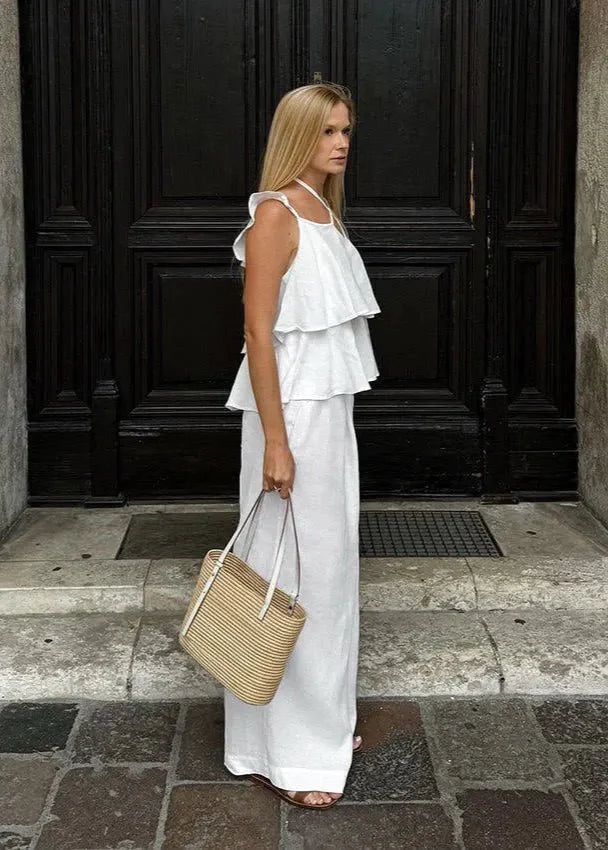 Set Mara Flowy s volánky — top a kalhoty