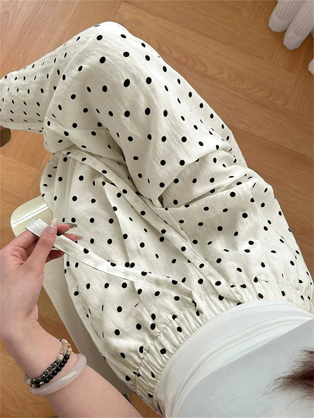Pantaloni din in cu picior larg Themis