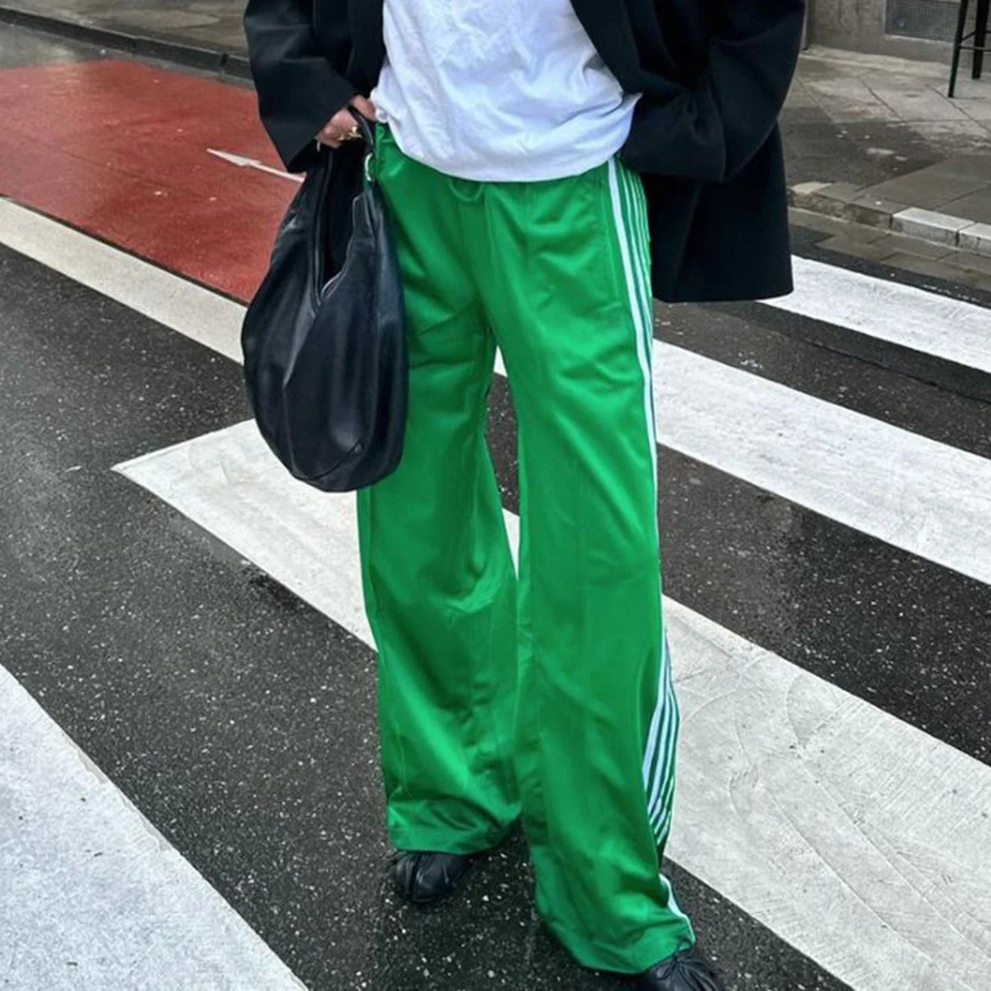Gina pruhované tepláky se šňůrkou