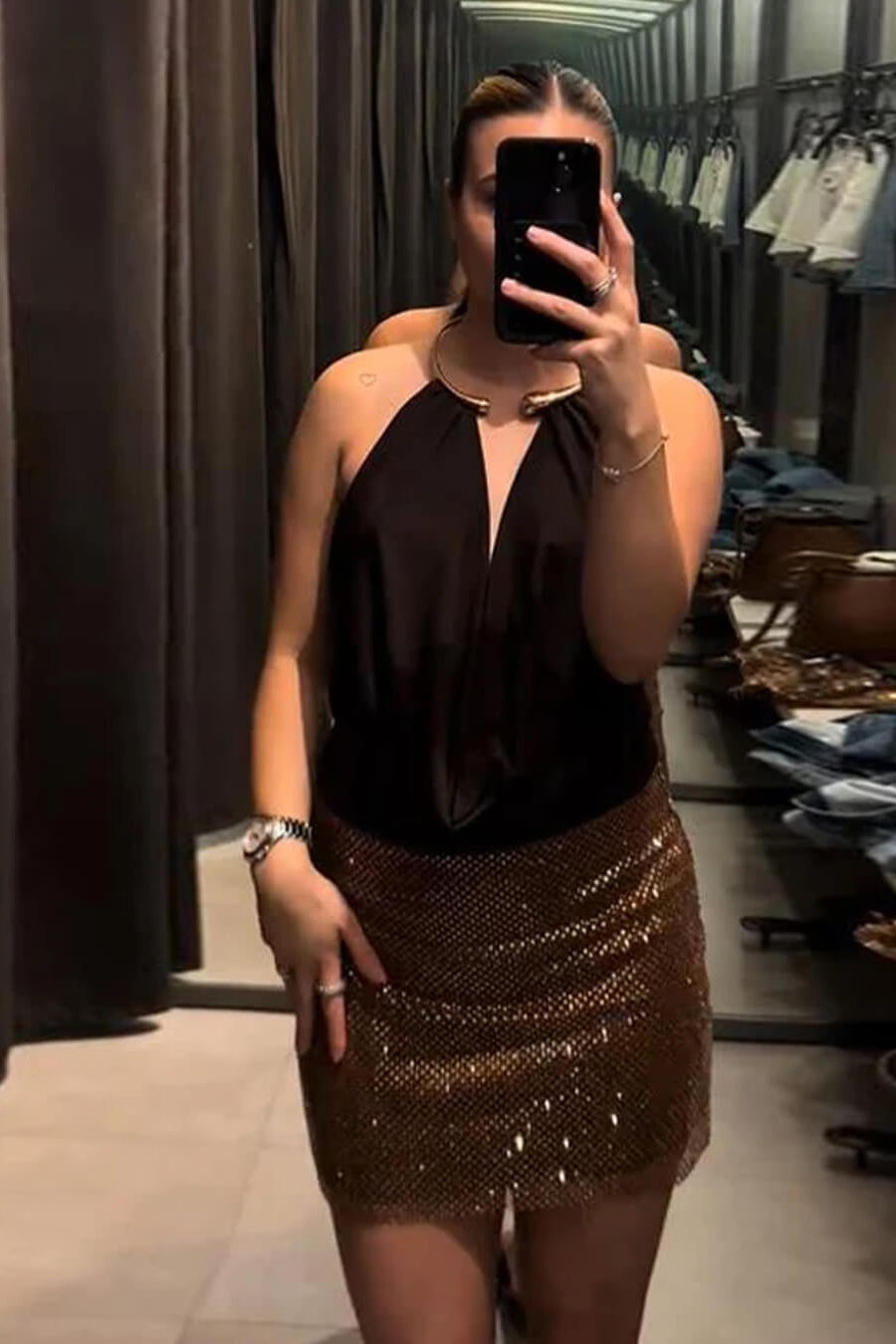 ZEYA - Alessi Backless Draped Bodysuit