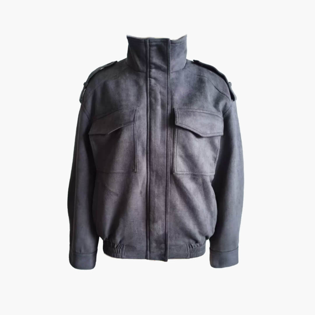 ZEYA - Alexandra High-Neck suede Jacket