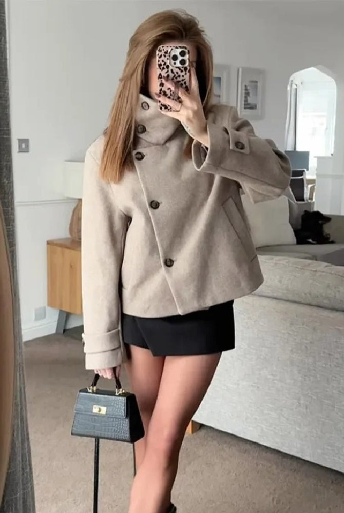 ZEYA - Alice Stand Collar Jacket with Pockets