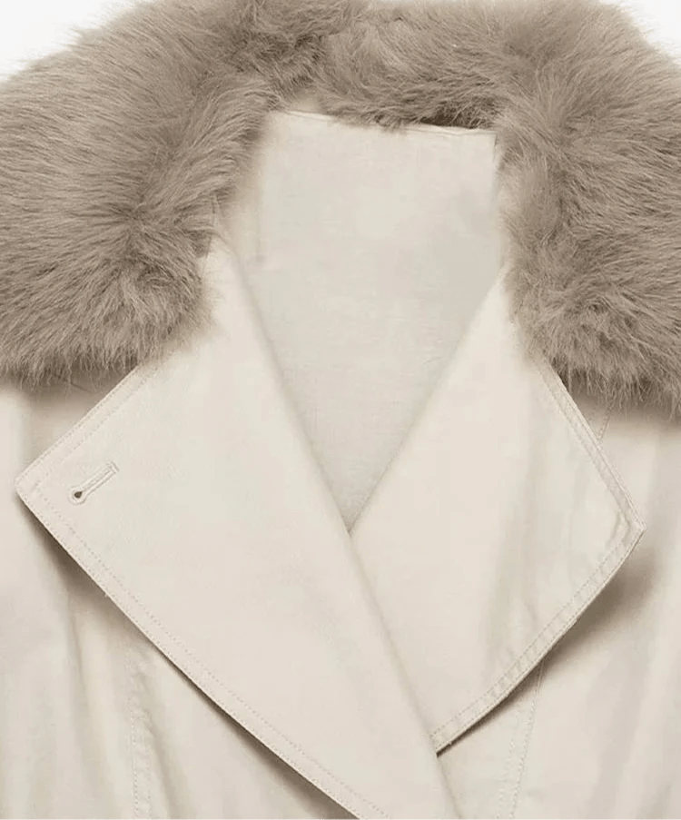 ZEYA - Allison Trench Coat with Faux Fur