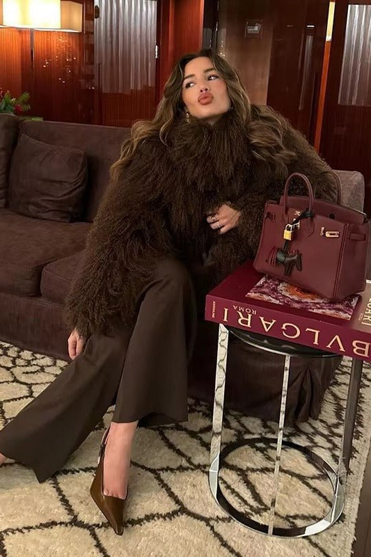 ZEYA - Almira Fuzzy Faux Fur Coat