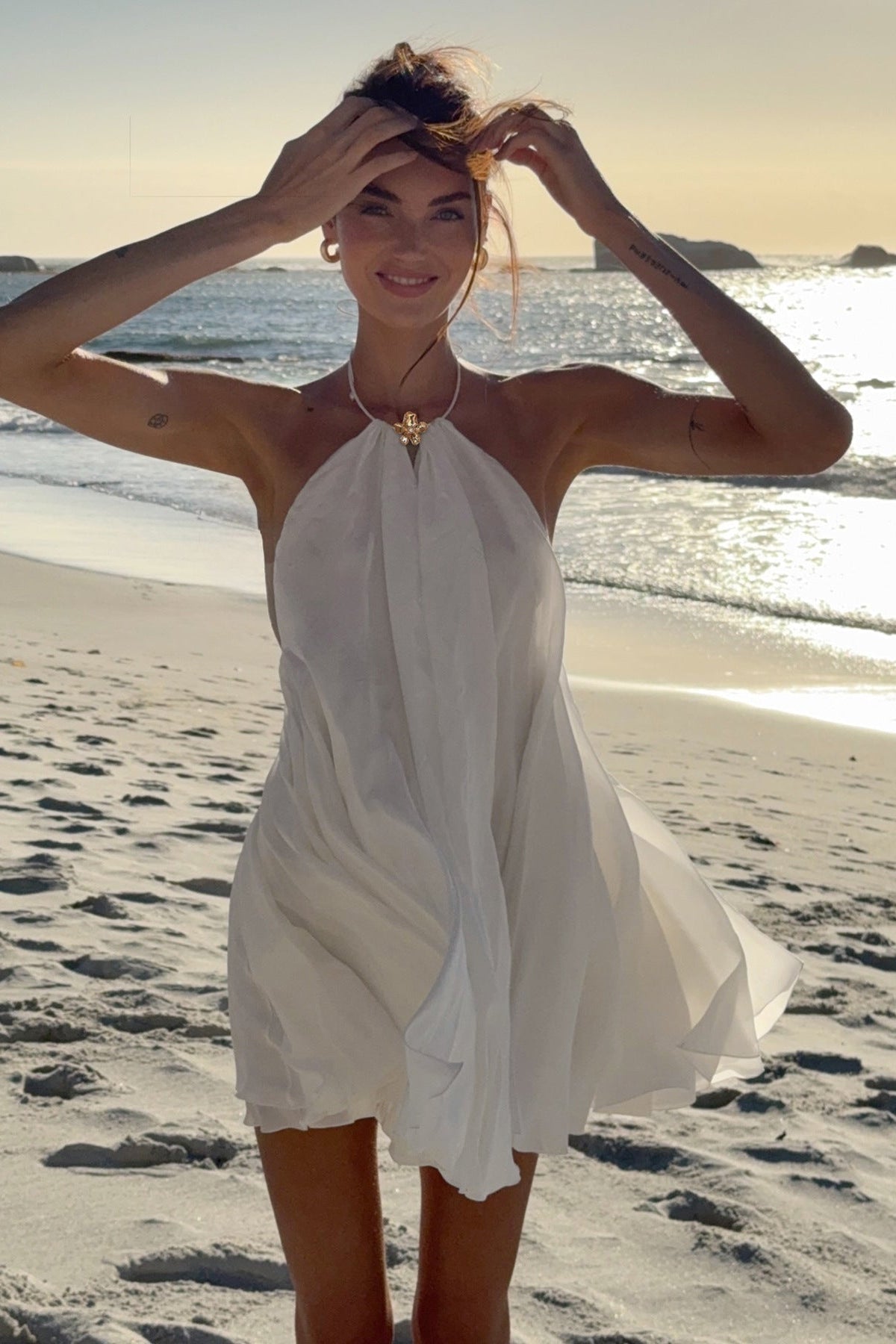 ZEYA - Alyson Halter Backless Beach Dress