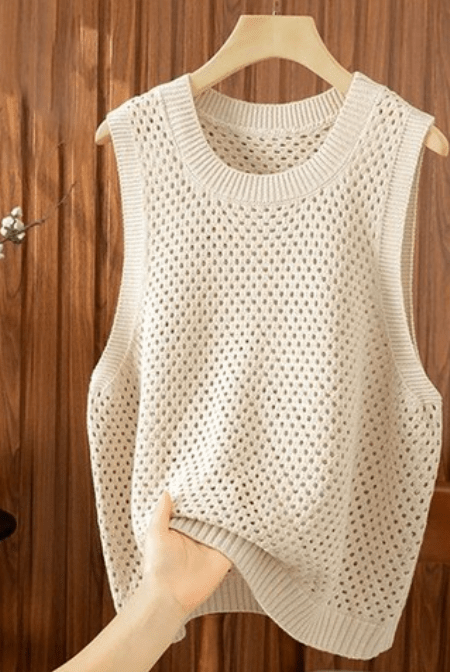 ZEYA - Amaia Hollow Knit Tank Top
