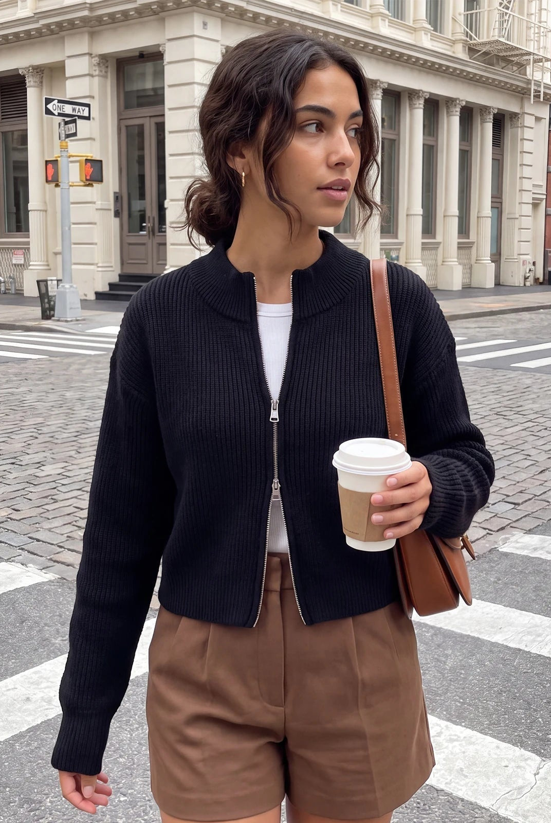 ZEYA - Amy Double Zip Knit Cardigan