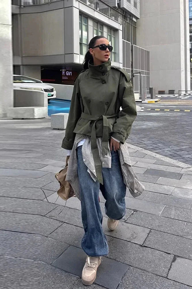 ZEYA - Anna Belted Short Trench Coat