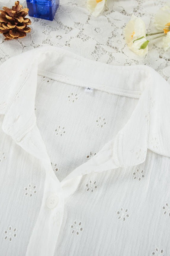ZEYA - Anna Eyelet Ruffle Shorts Three-Piece Set