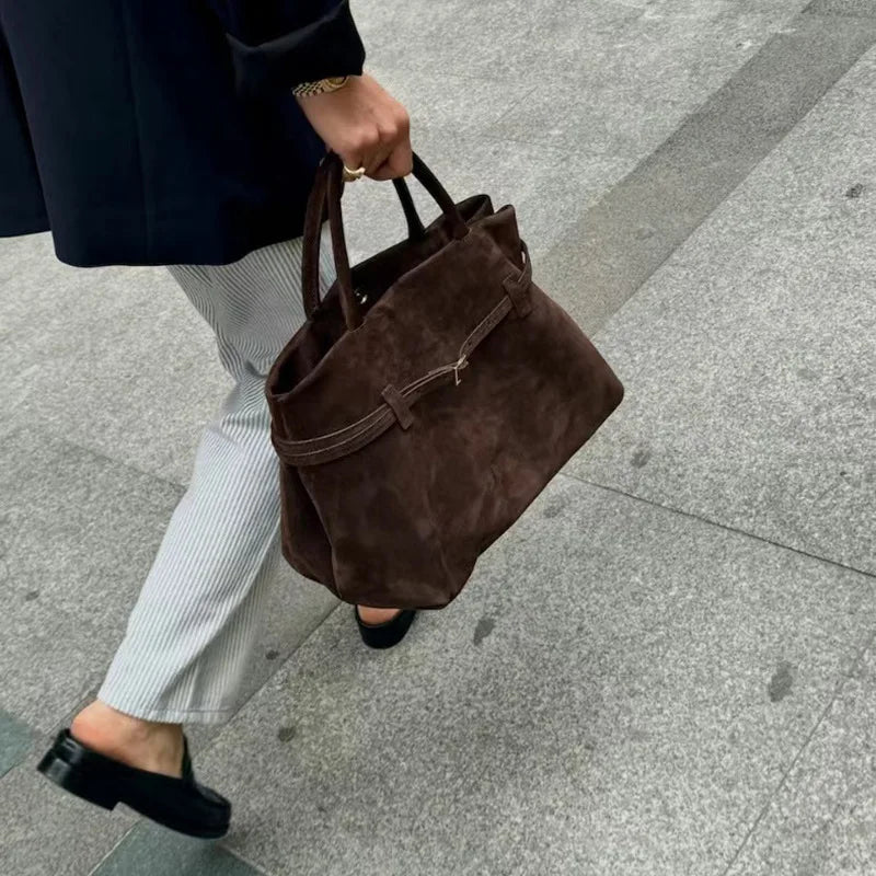 ZEYA - Ava Frosted Suede Tote Bag