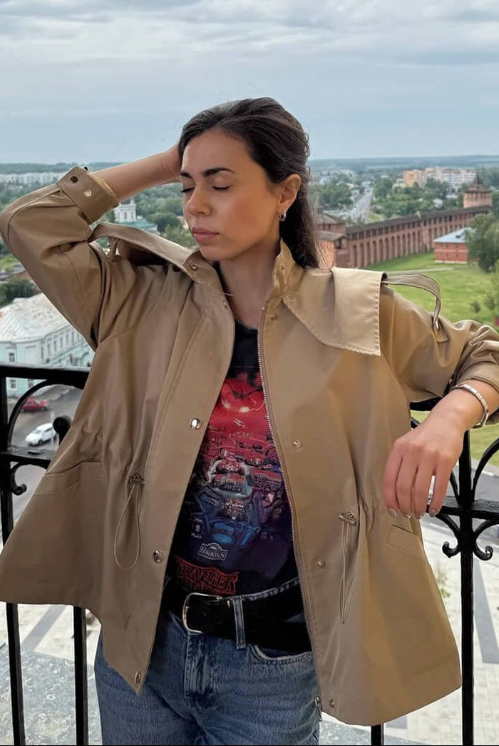 ZEYA - Brittany Hooded Short Trench Coat