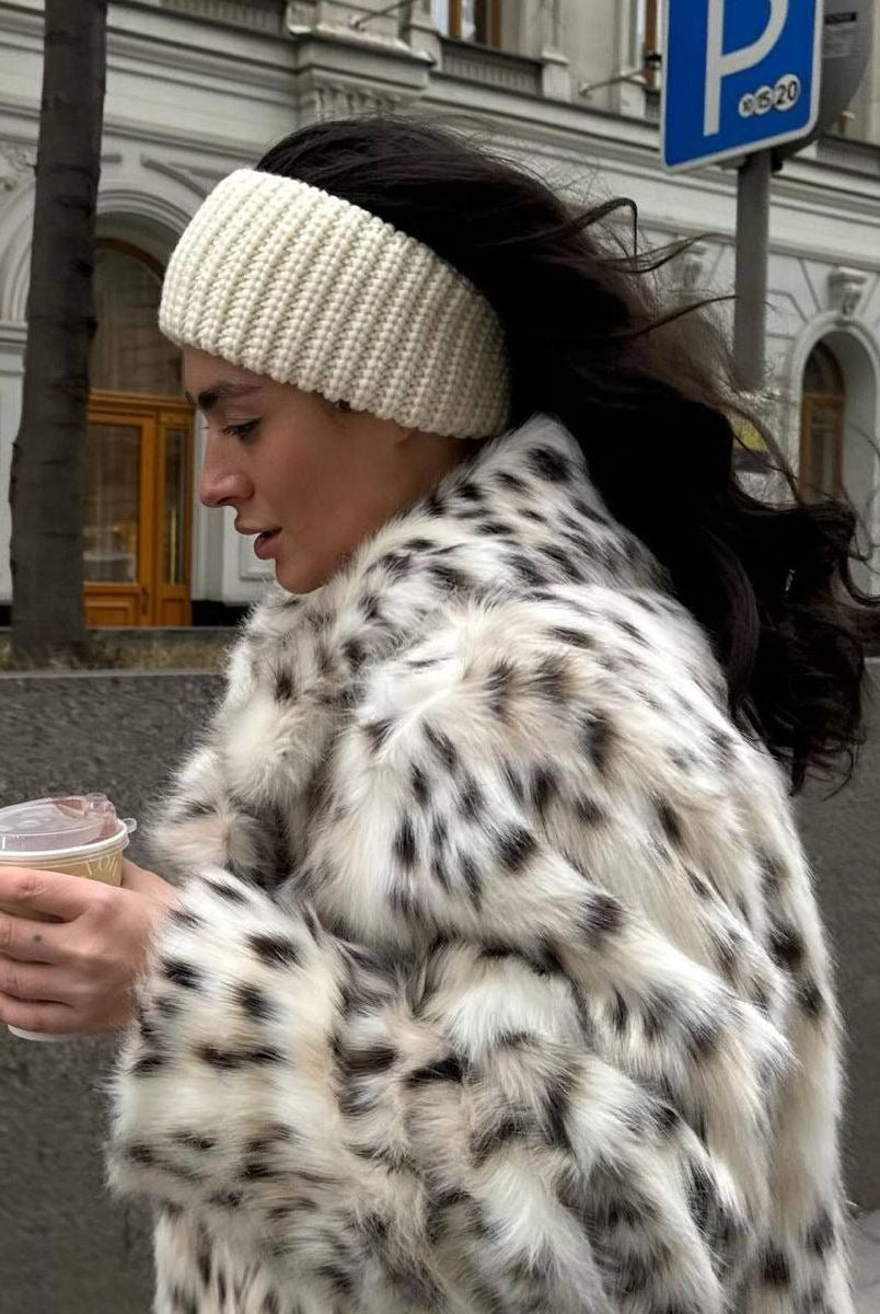 ZEYA - Camella Leopard Faux Fur Coat