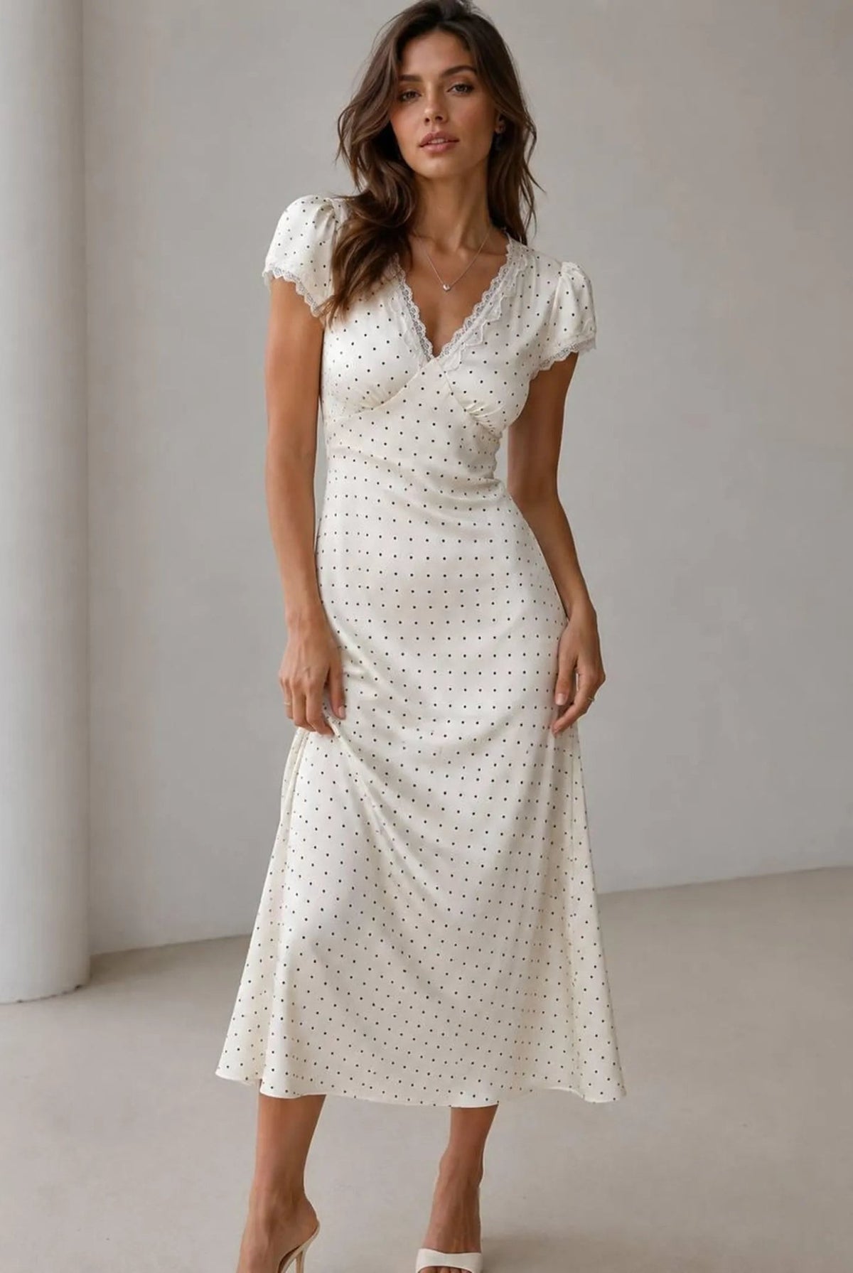 ZEYA - Camila Printed Satin Midi Dress