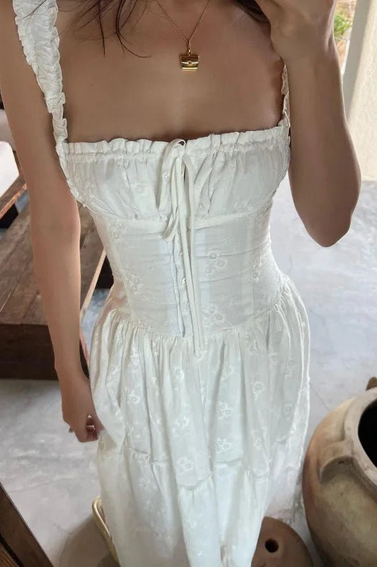 ZEYA - Carly Ruffle Trim Tiered Maxi Dress
