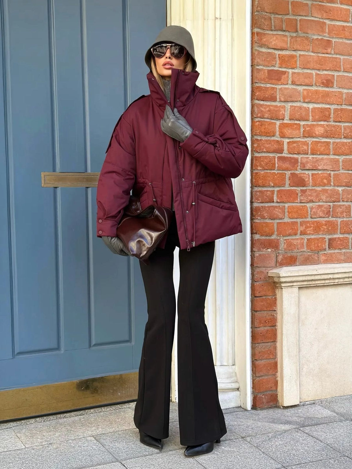 ZEYA - Carmen Oversized Drawstring Waist Puffer Jacket