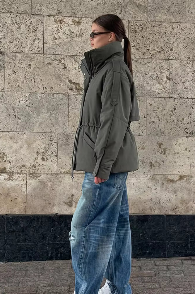 ZEYA - Carmen Oversized Drawstring Waist Puffer Jacket