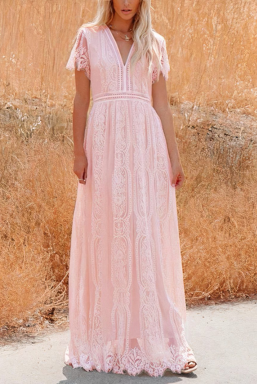 ZEYA - Celestine Bohemian Lace Maxi Dress