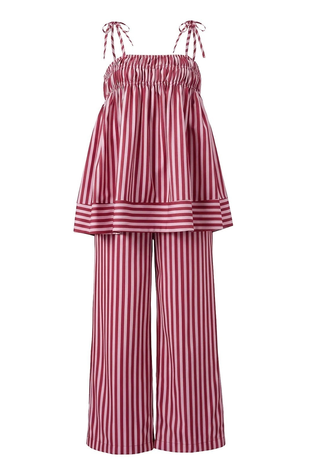 ZEYA - Claudia Striped Silk Pajama Set