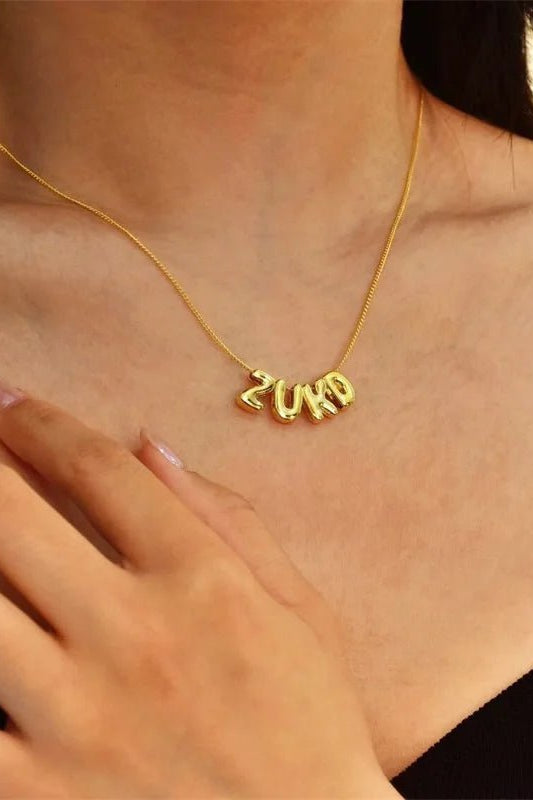 ZEYA - Custom 3D Bubble Name Necklace