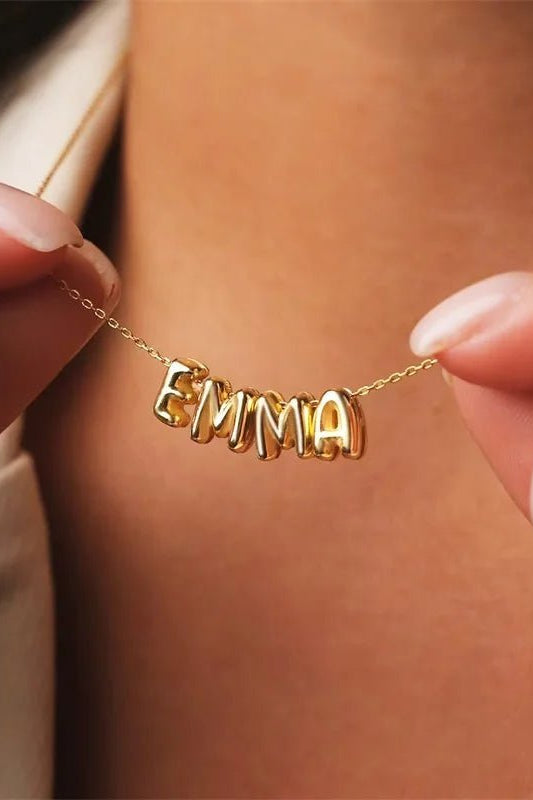 ZEYA - Custom 3D Bubble Name Necklace