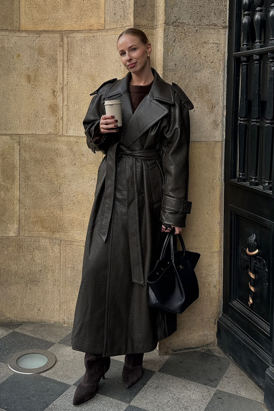 ZEYA - Dominique Long Leather Jacket