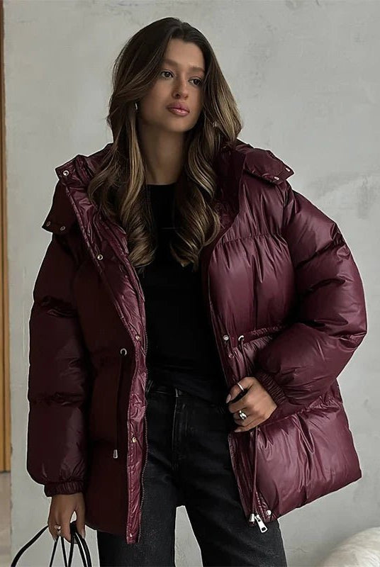 ZEYA - Elaine Drawstring Hooded Puffer Coat