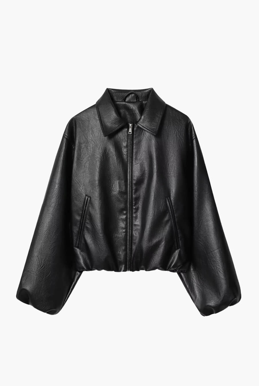 ZEYA - Elisabeta Zip Up Faux Leather Jacket
