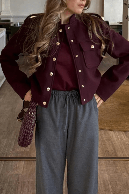 ZEYA - Elsa Bomber Jacket with Golden Details