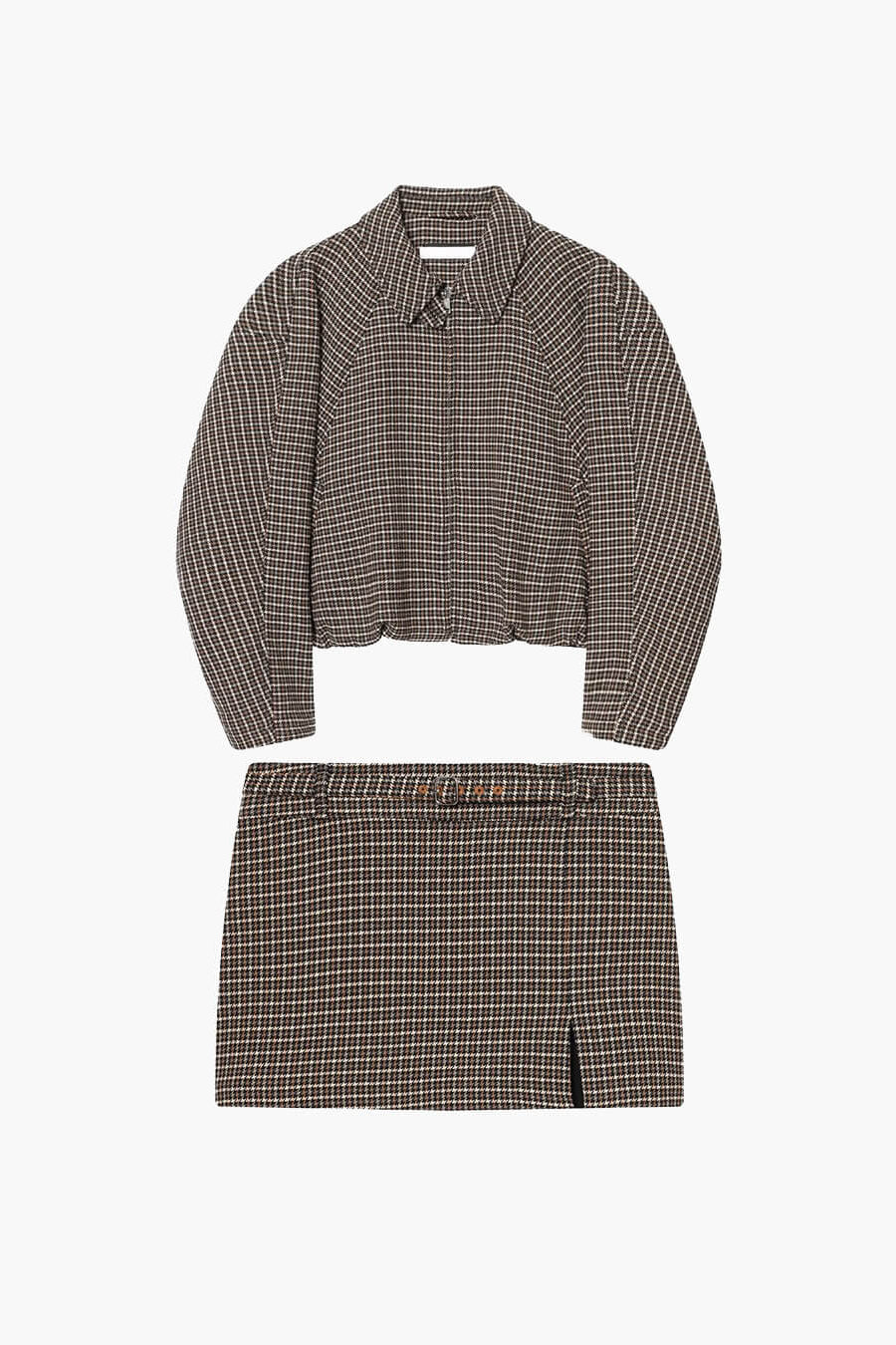 ZEYA - Erica Houndstooth Zip Jacket Suit