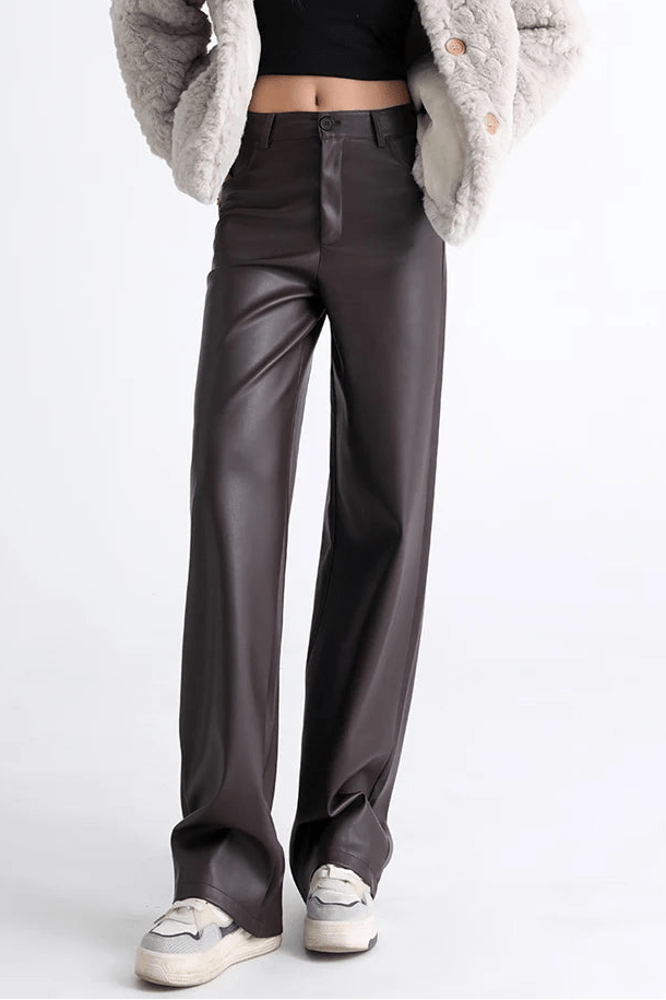 ZEYA - Estella High Waisted Leather Pants