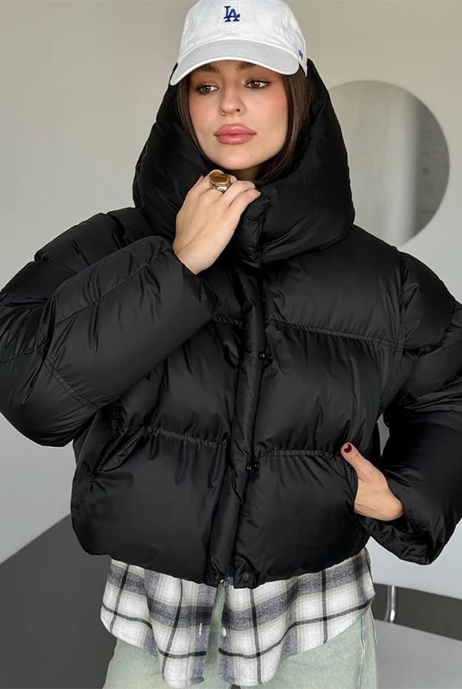 ZEYA - Evelyn Hooded Cropped Puffer Jacket