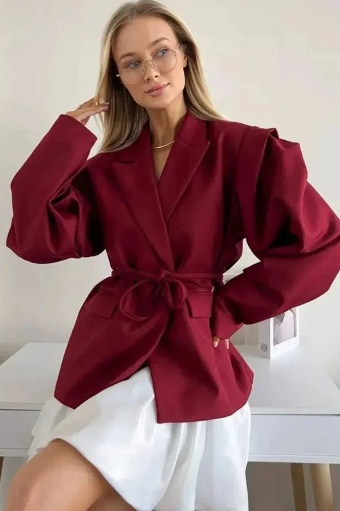 ZEYA - Filippa Wide Sleeve Belted Blazer