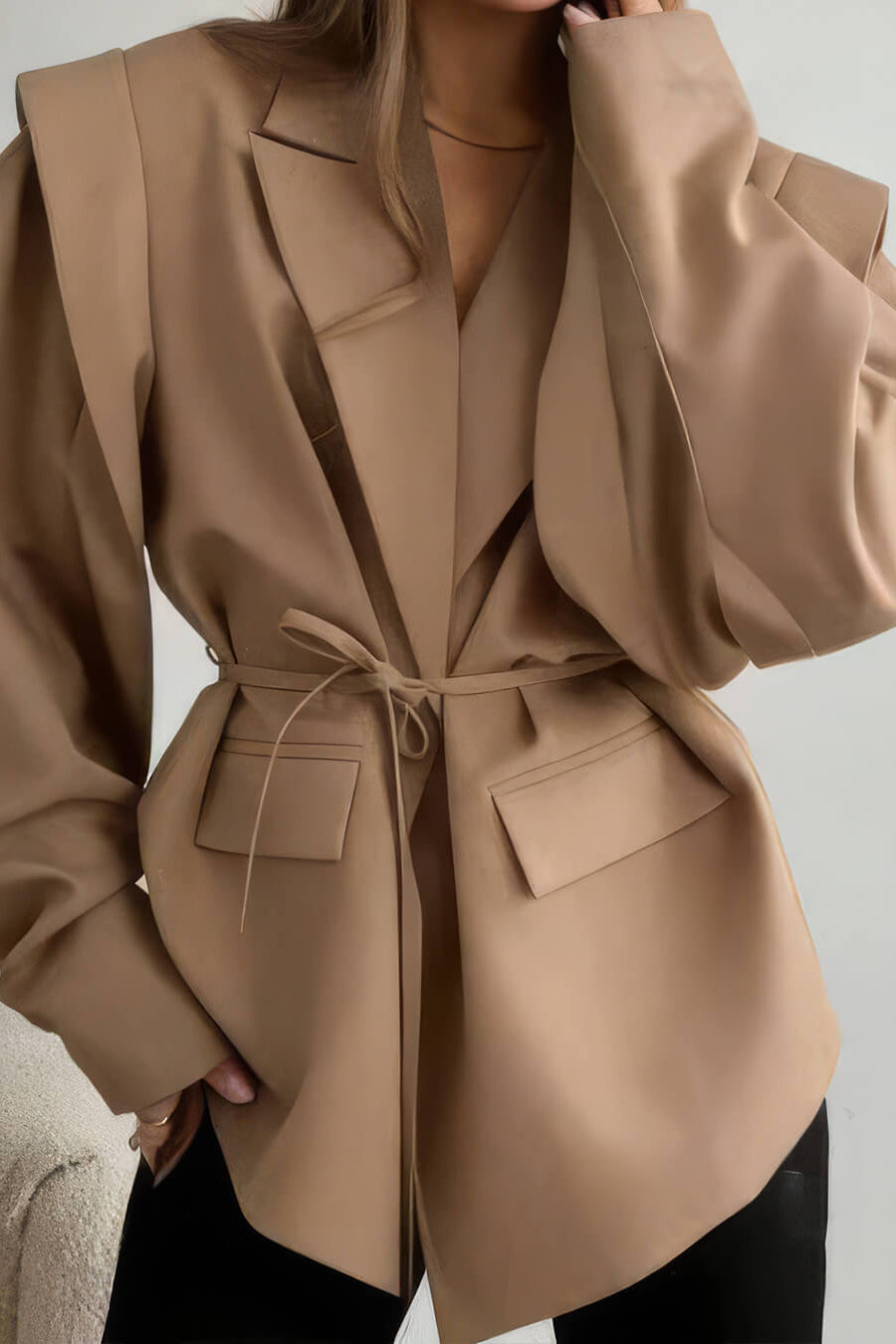 ZEYA - Filippa Wide Sleeve Belted Blazer