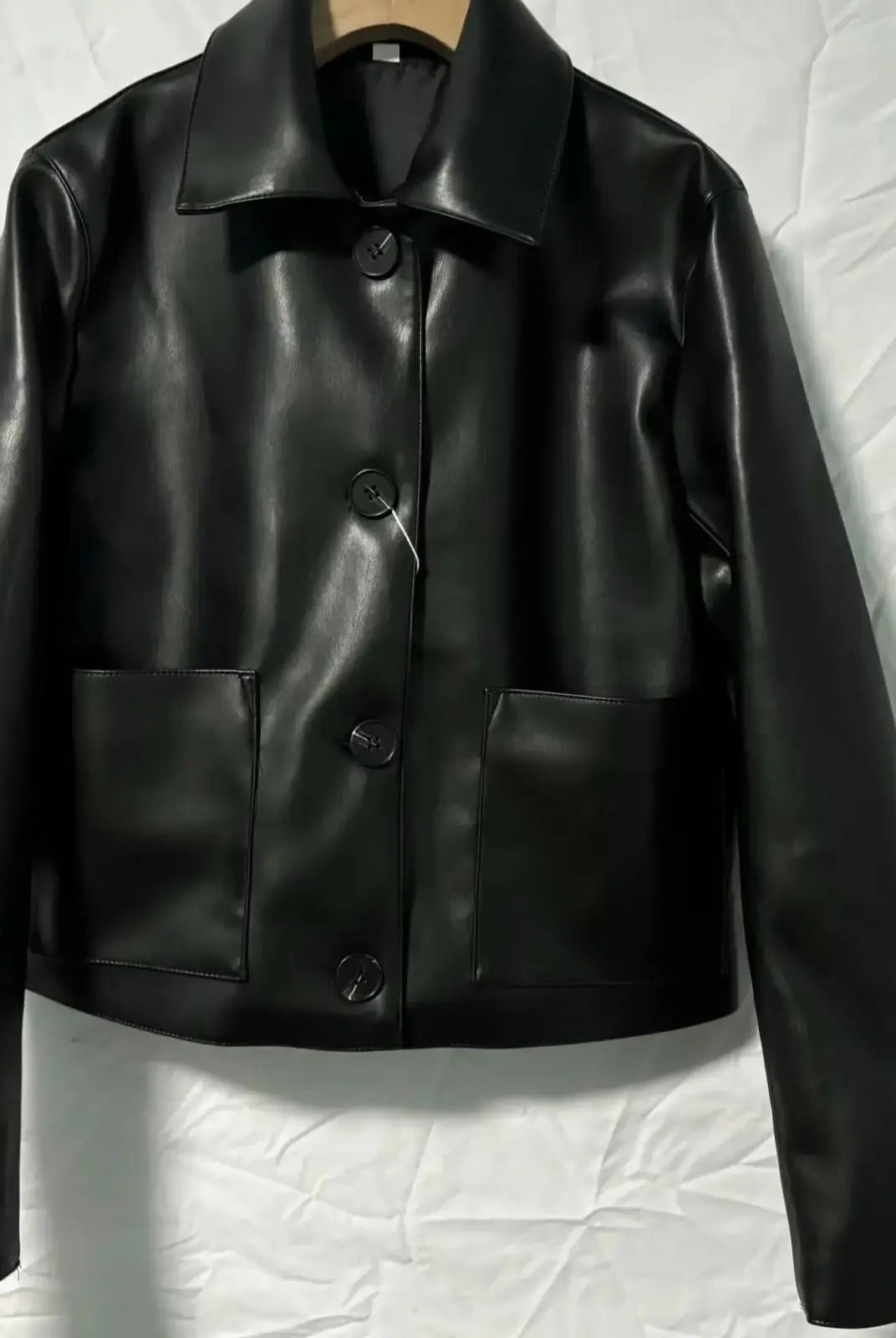 ZEYA - Gianne Cropped Faux Leather Jacket