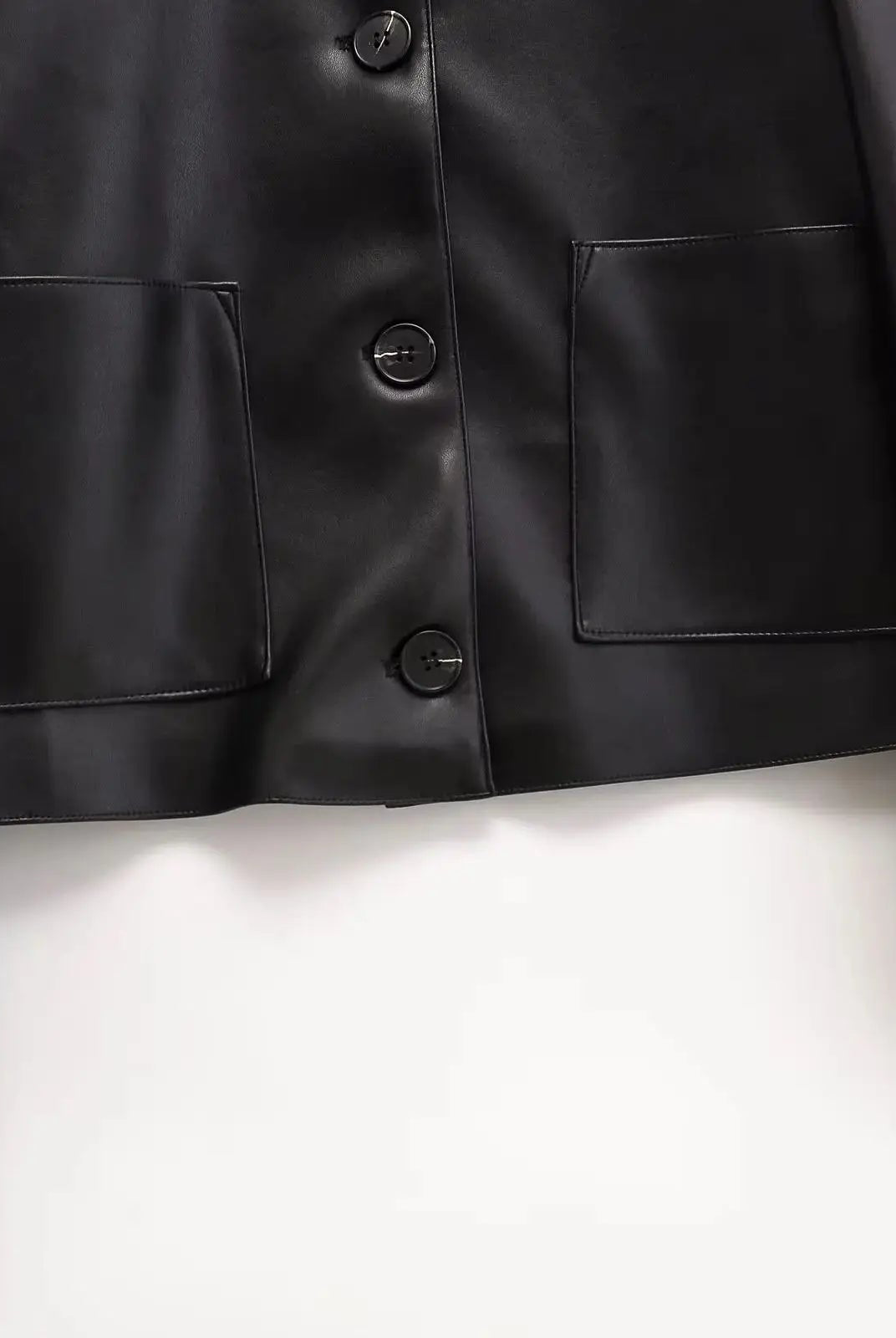 ZEYA - Gianne Cropped Faux Leather Jacket