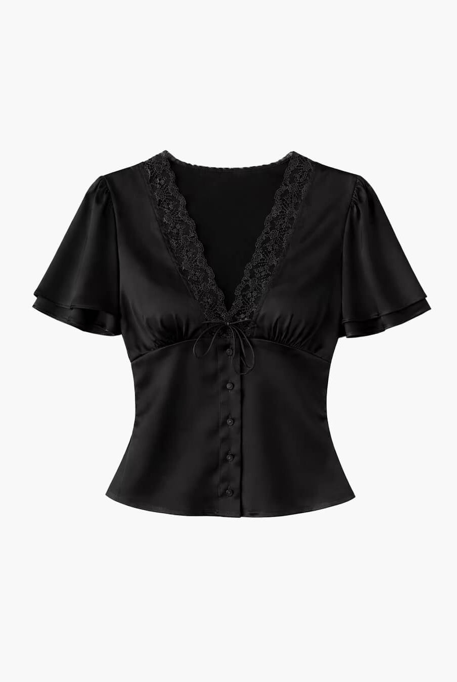 ZEYA - Greta Satin Button Blouse