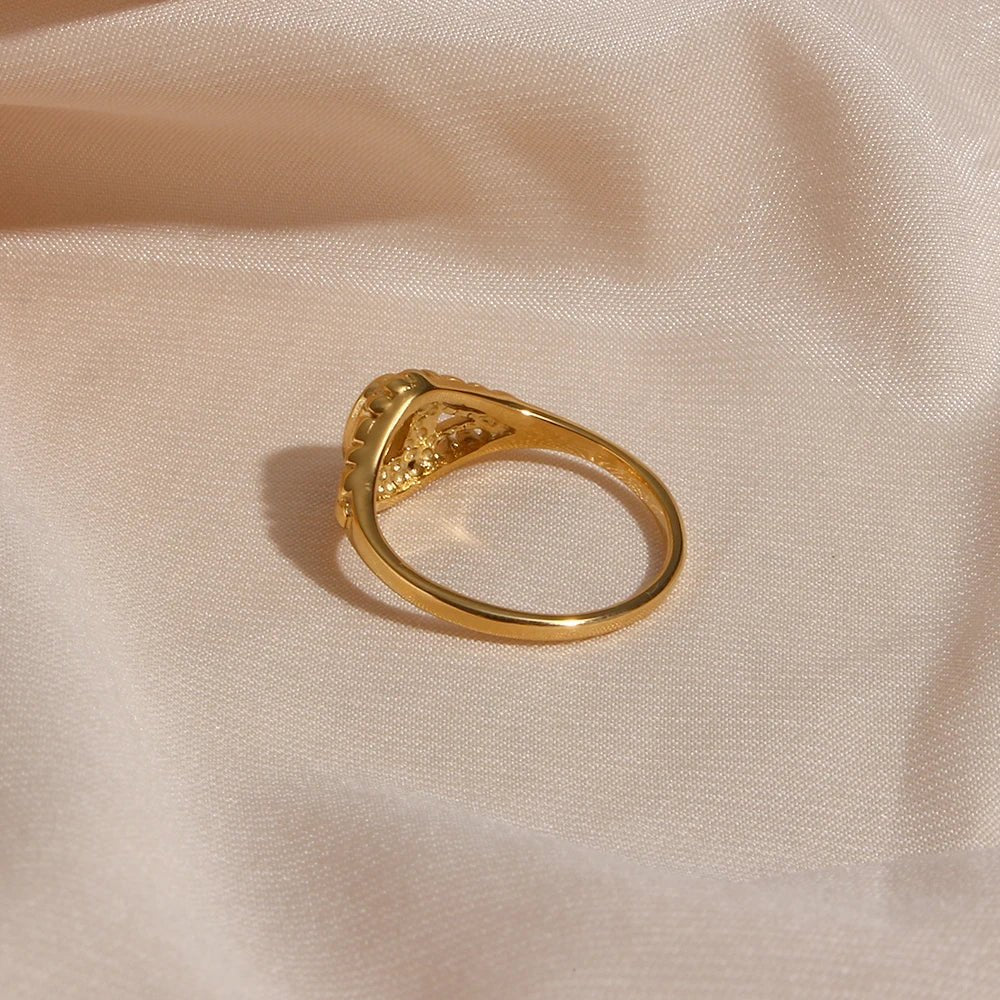 ZEYA - Harper - Women's Ring - 18K Gold Plated Freshwater Pearl, Hypoallergenic