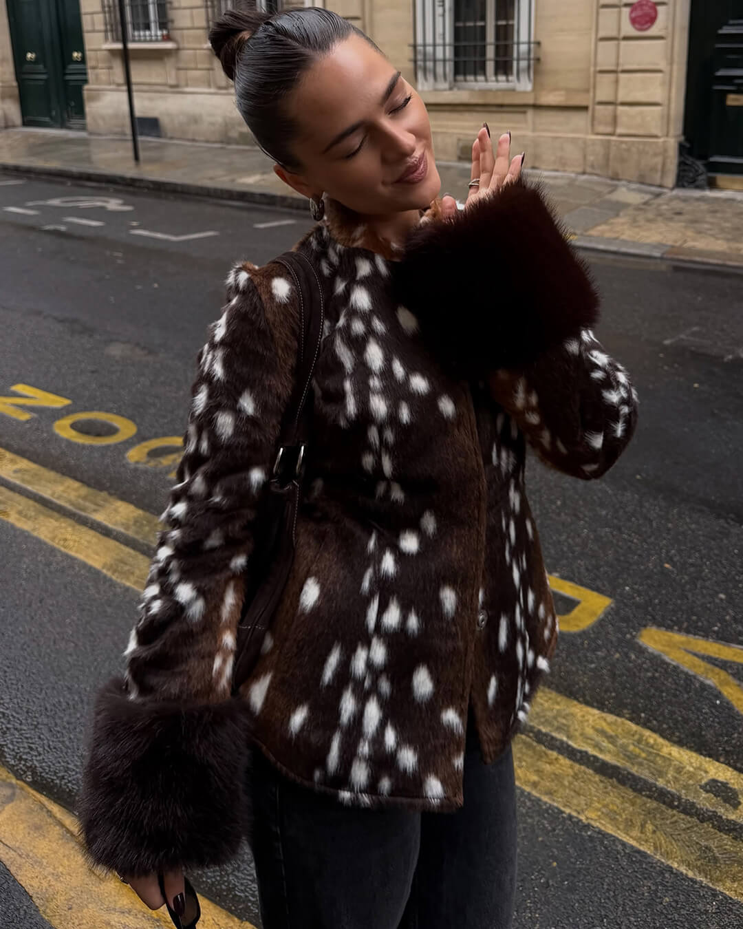 ZEYA - Harriet Stand Collar Faux Fur Jacket