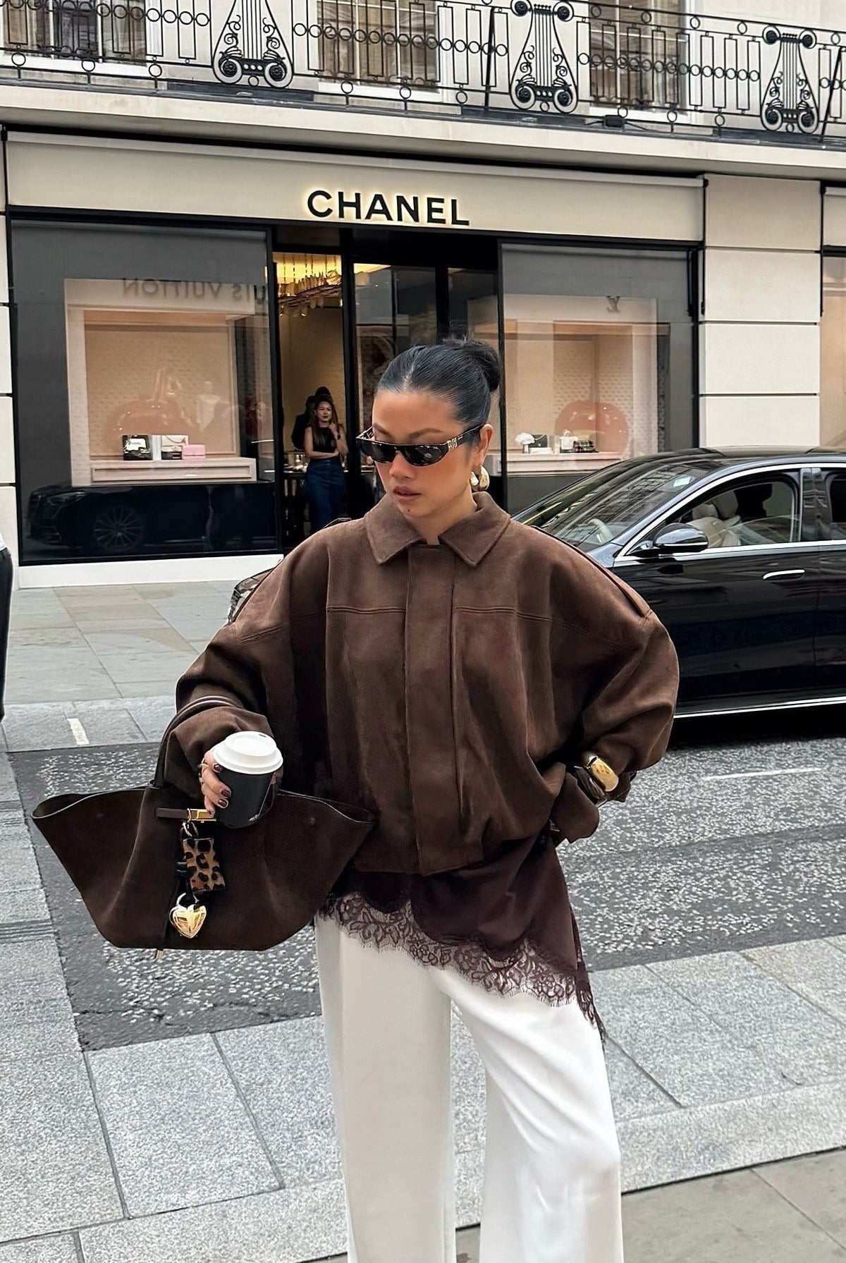 ZEYA - Helen Faux Suede Bomber Jacket